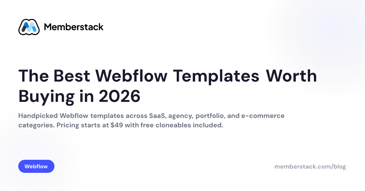 The Best Webflow Templates of 2024 | Memberstack